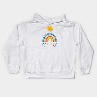 Rainbow and sun Kids Hoodie